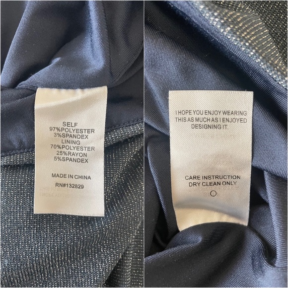 LPA x Revolve Pant 93 Navy & Silver Metallic M - Picture 10 of 10